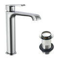 Lunaris Tall Chrome Mono Basin Mixer Tap & Unslotted Waste Set - Deck Mounted