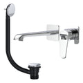 Lunaris Chrome Wall-Mounted Bath Filler Tap with Matching Waste