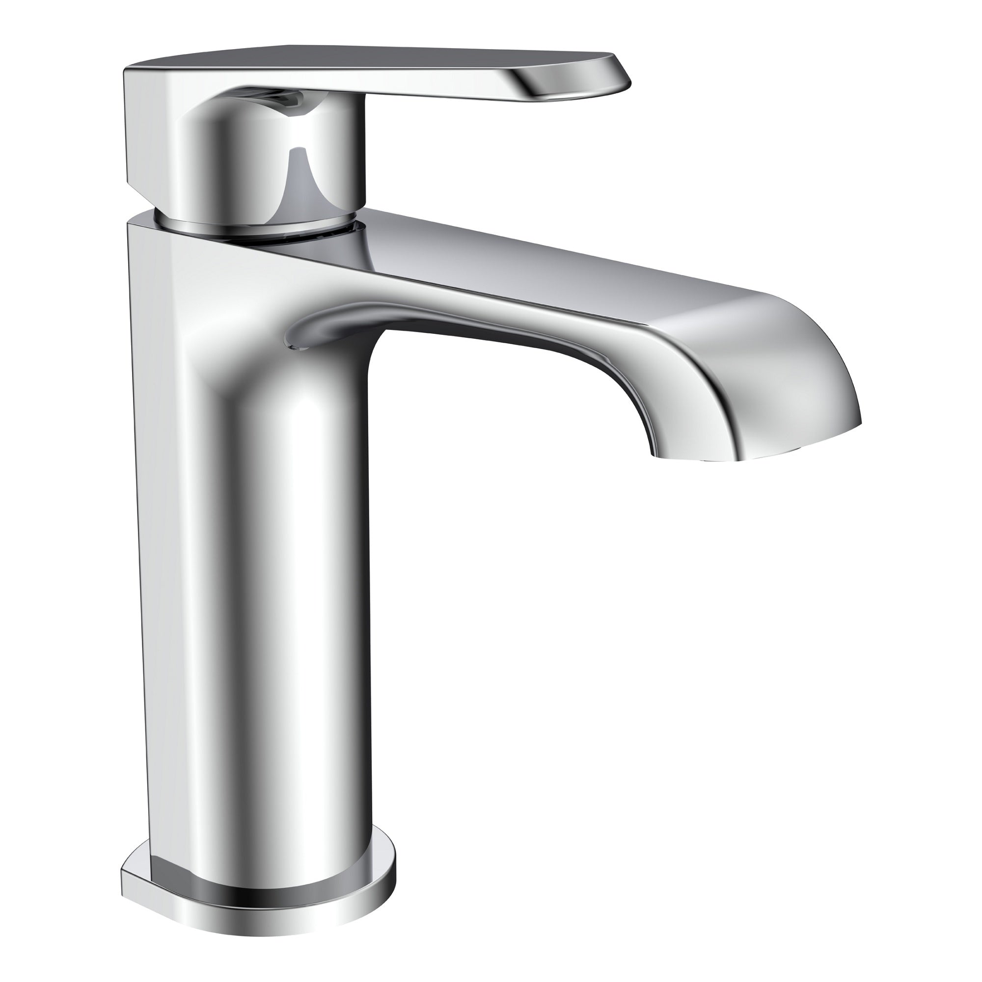 Lunaris Modern Chrome Bath & Basin Tap Set with Wastes - Filler & Mini Mono Mixer