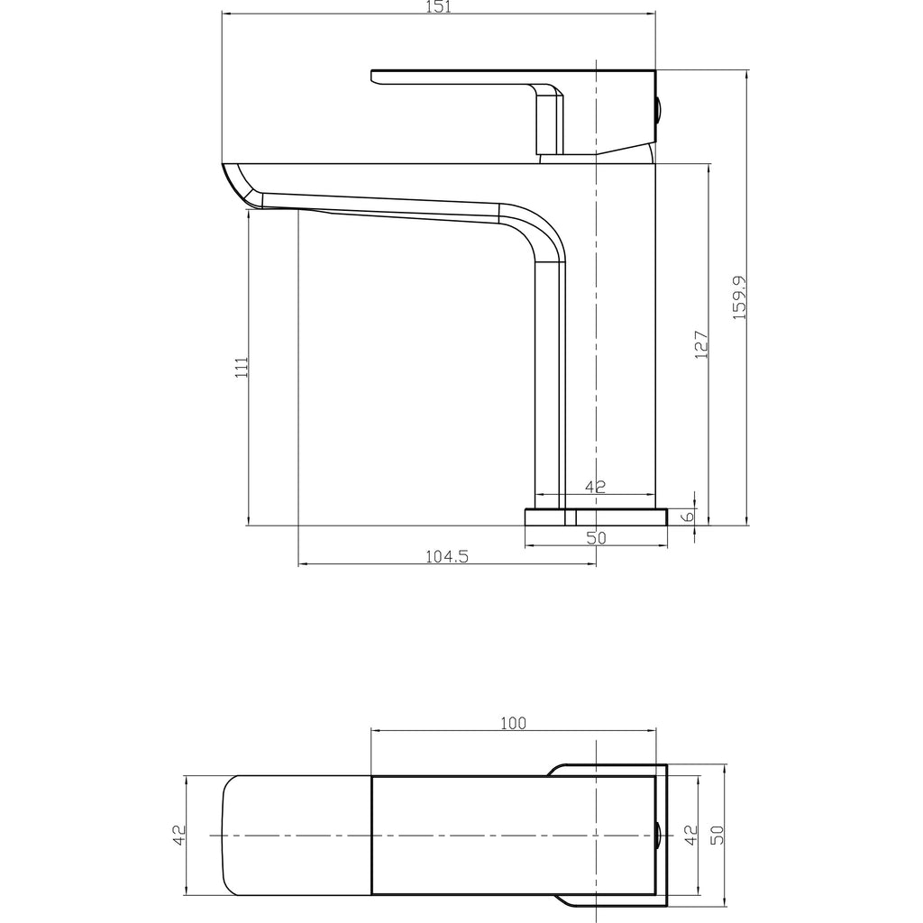 Compact Wall Hung Basin Sink with Brushed Brass Mono Mixer Tap, Slotted Waste & Bottle Trap Set - Ideal for Cloakrooms