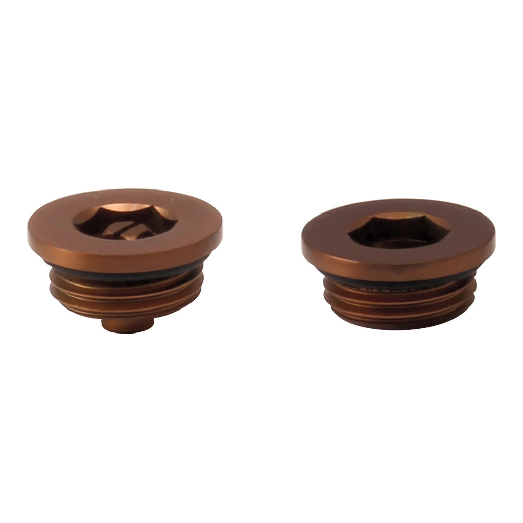 Brushed Bronze Manual Radiator Air Vent & Blanking Plug Set - 1/2" BSP Thread Premium Brass for DIY Heating