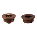 Brushed Bronze Manual Radiator Air Vent & Blanking Plug Set - 1/2" BSP Thread Premium Brass for DIY Heating
