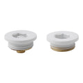 Matt White Manual Radiator Air Vent & Blanking Plug Set - 1/2" BSP Thread - Durable Brass DIY Kit