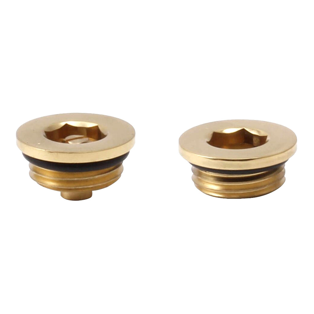 Premium Polished Brass Radiator Air Vent & Blanking Plug Set, 1/2" BSP Thread for DIY Installation