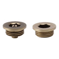 Brushed Brass Manual Radiator Air Vent & Blanking Plug Set, 1/2" BSP Thread, Premium DIY Heating Accessory