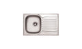 Sleek Inset Stainless Steel Kitchen Sink with Right-Hand Drainer & Waste - 1.0 Bowl