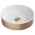 Koko Basin Brushed Brass Countertop Bathroom Basin 360