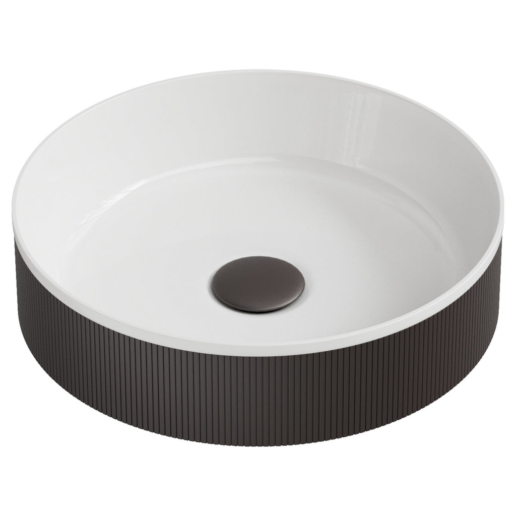 Koko Basin Black Countertop Bathroom Basin 360