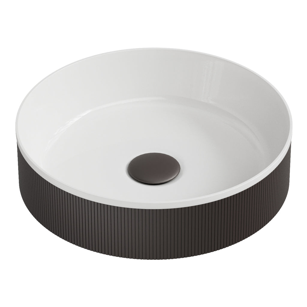 Koko Basin Black Countertop Bathroom Basin 360