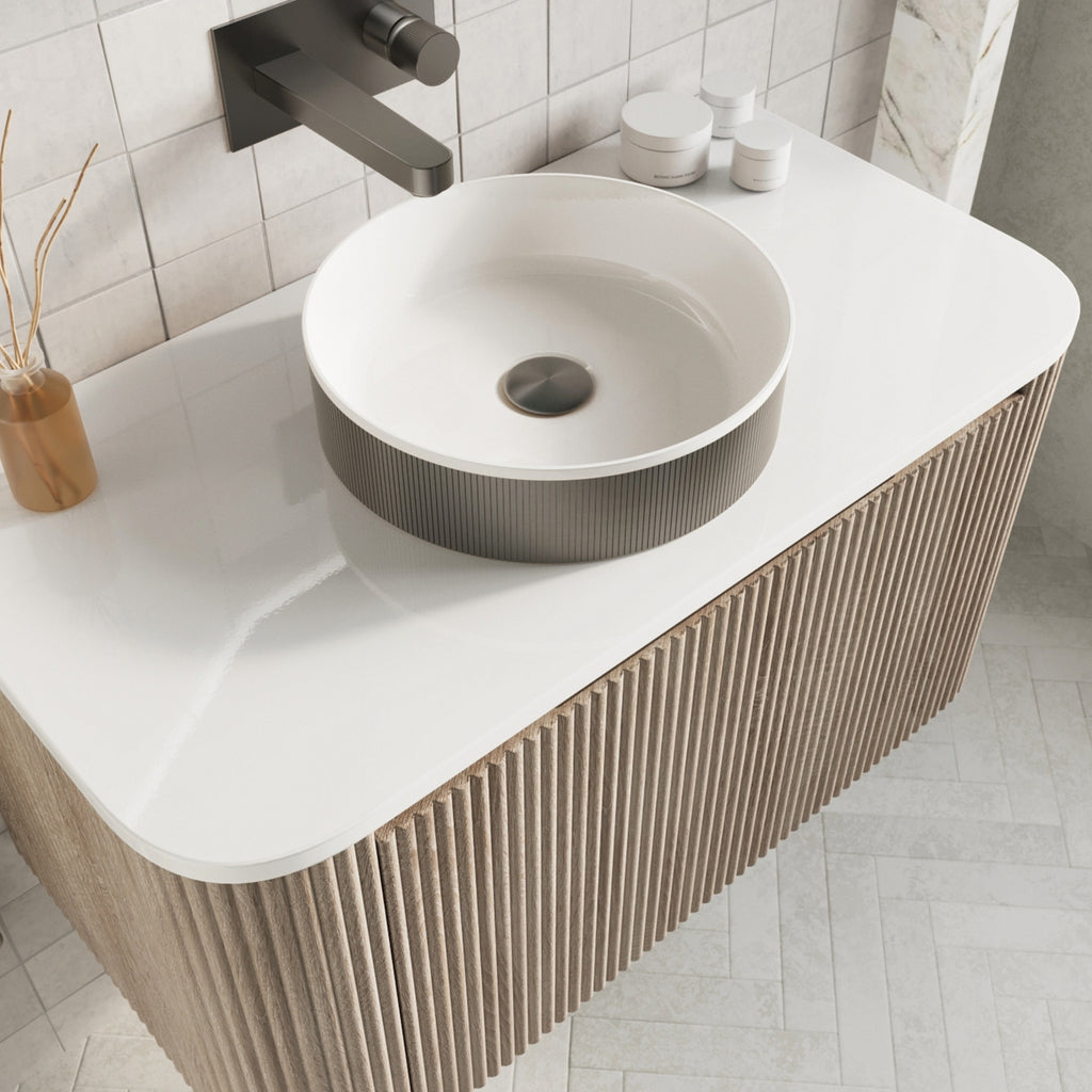 Koko Basin Gunmetal Countertop Bathroom Basin 360