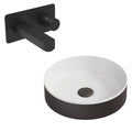 Luxury Matte Black Fluted Countertop Bathroom Basin & Wall-Mounted Mono Mixer Tap Set with Matching Waste