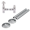 Westminster Angled Thermostatic Radiator Valve Set 1/2" x 15mm Chrome with Pipe Covers & Collars