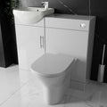 Bubly Sienna 920mm Gloss White Bathroom Vanity Unit & Toilet Set with Rimless WC & Waterfall Tap