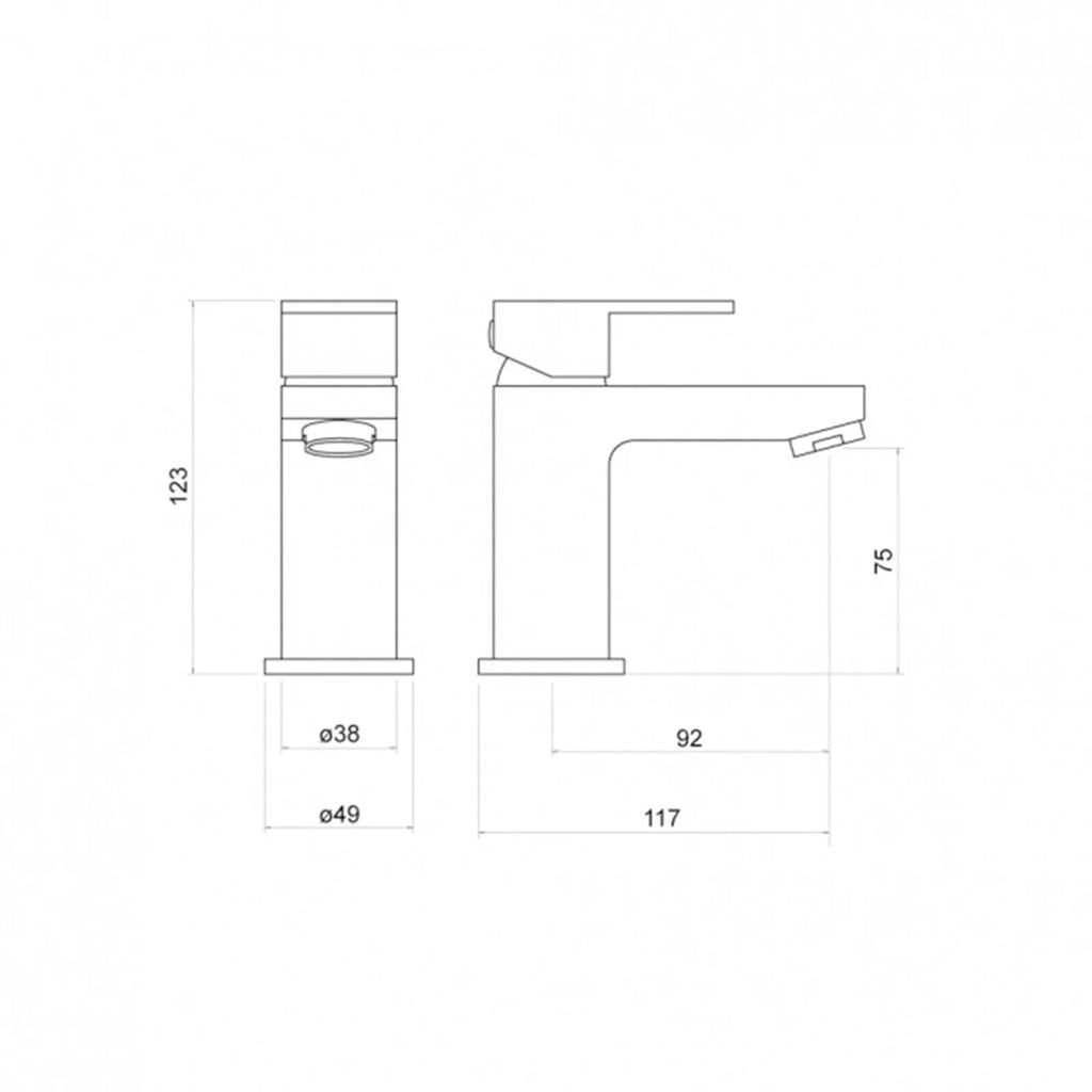 Bubly Bathrooms™ Saturn 1050mm Gloss White Combined Vanity Unit & WC Set, Rimless Toilet, Basin & Chrome Tap
