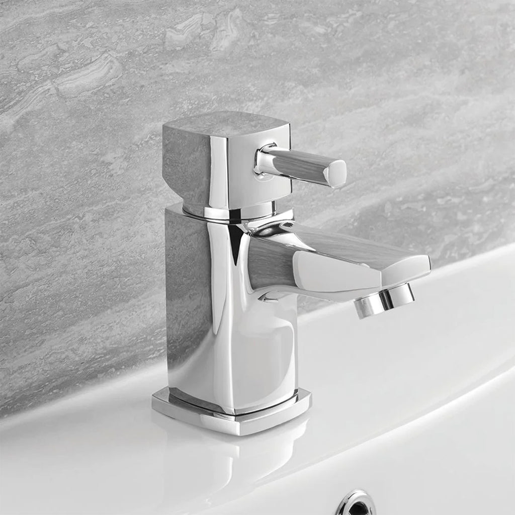 Bubly Bathrooms™ High-Gloss White 1050mm Vanity Basin & Rimless Back-to-Wall Toilet Set