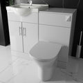 Bubly Saturn 1050mm High-Gloss White All-in-One Bathroom Suite with Vanity, Basin, Rimless Toilet & Waterfall Tap