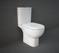 RAK Ceramics Tonique Open Back Close Coupled Toilet with Soft Close Seat - White