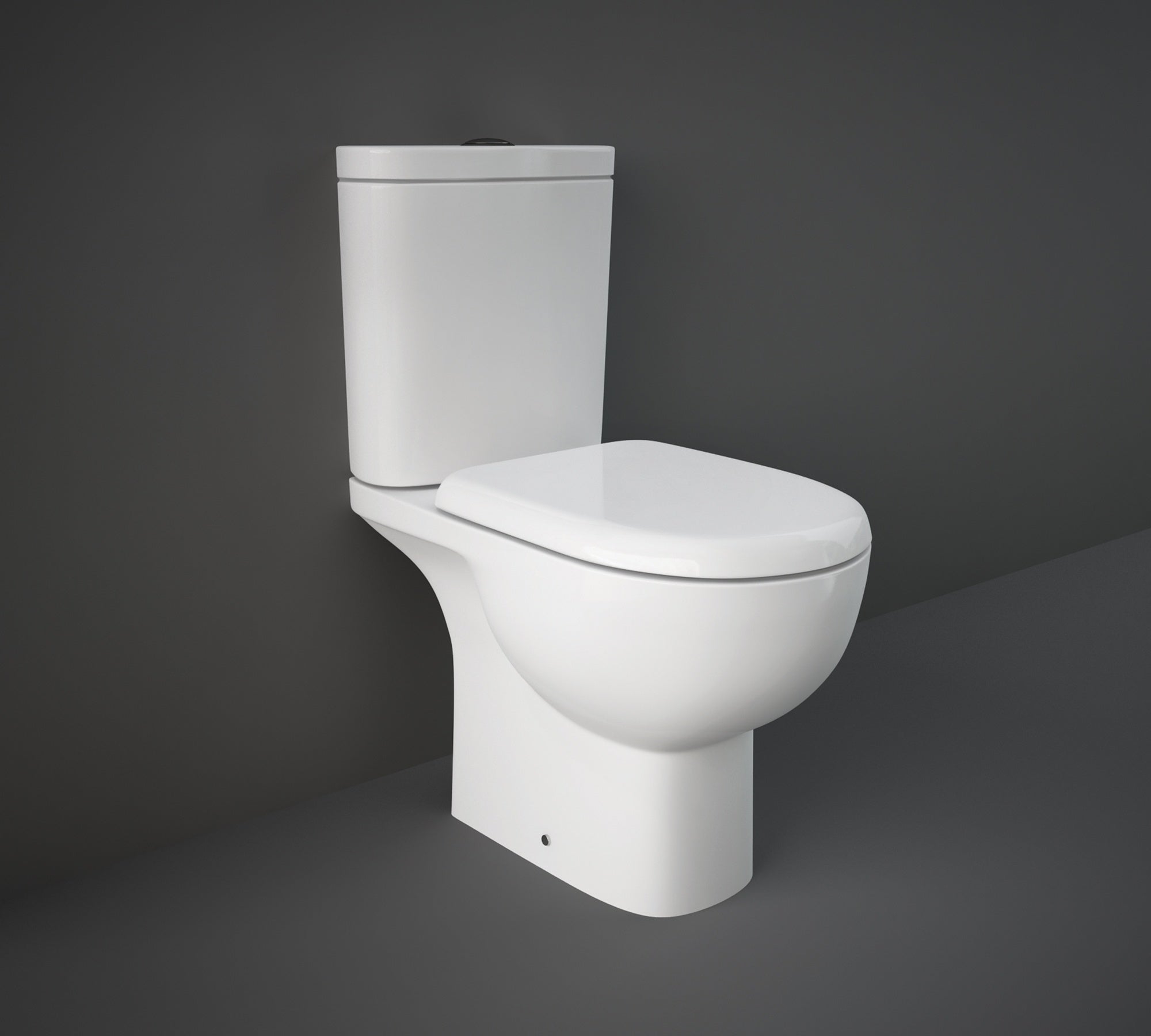 RAK Ceramics Tonique Open Back Close Coupled Toilet with Soft Close Seat - White