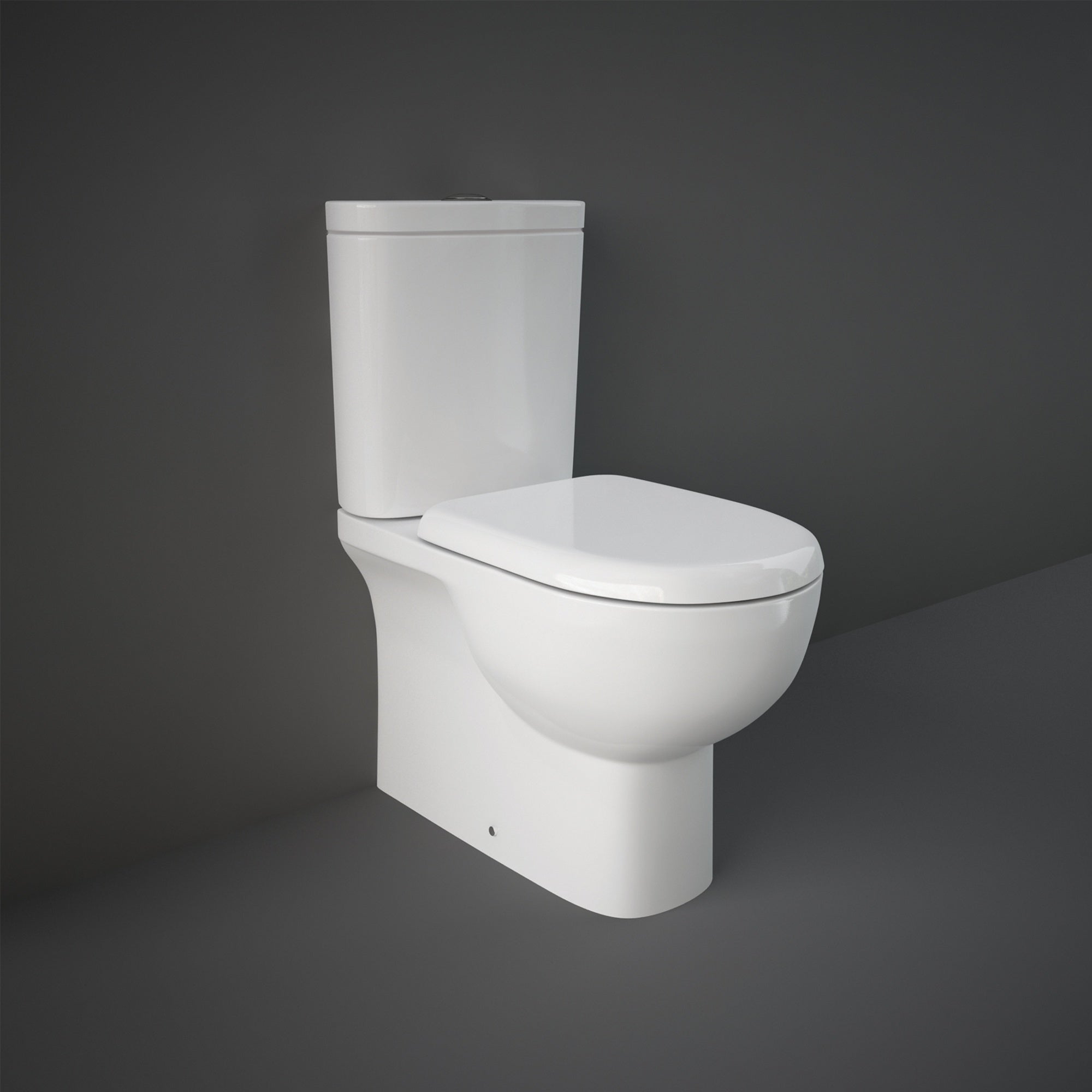 RAK Ceramics Tonique Closed Back Close Coupled Toilet with Soft Close Seat - White