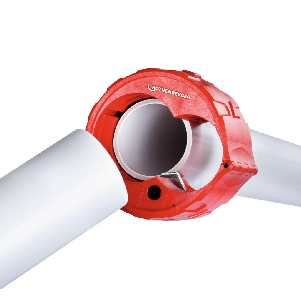 Rothenberger Plasticut Pro 35-42mm Plastic Pipe Cutter - Burr-Free Compact Easy Grip for PVC & Push-Fit