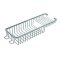 Chrome Wire Soap Basket with Hook - Wall Mounted Mild Steel Gloss Finish Modern Design