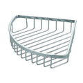 Chrome Wire Corner Basket - Wall Mounted Mild Steel Gloss Finish Modern Design