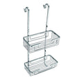 Chrome Hanging Shower Tidy - Wall Mounted Mild Steel Gloss Finish Modern Design