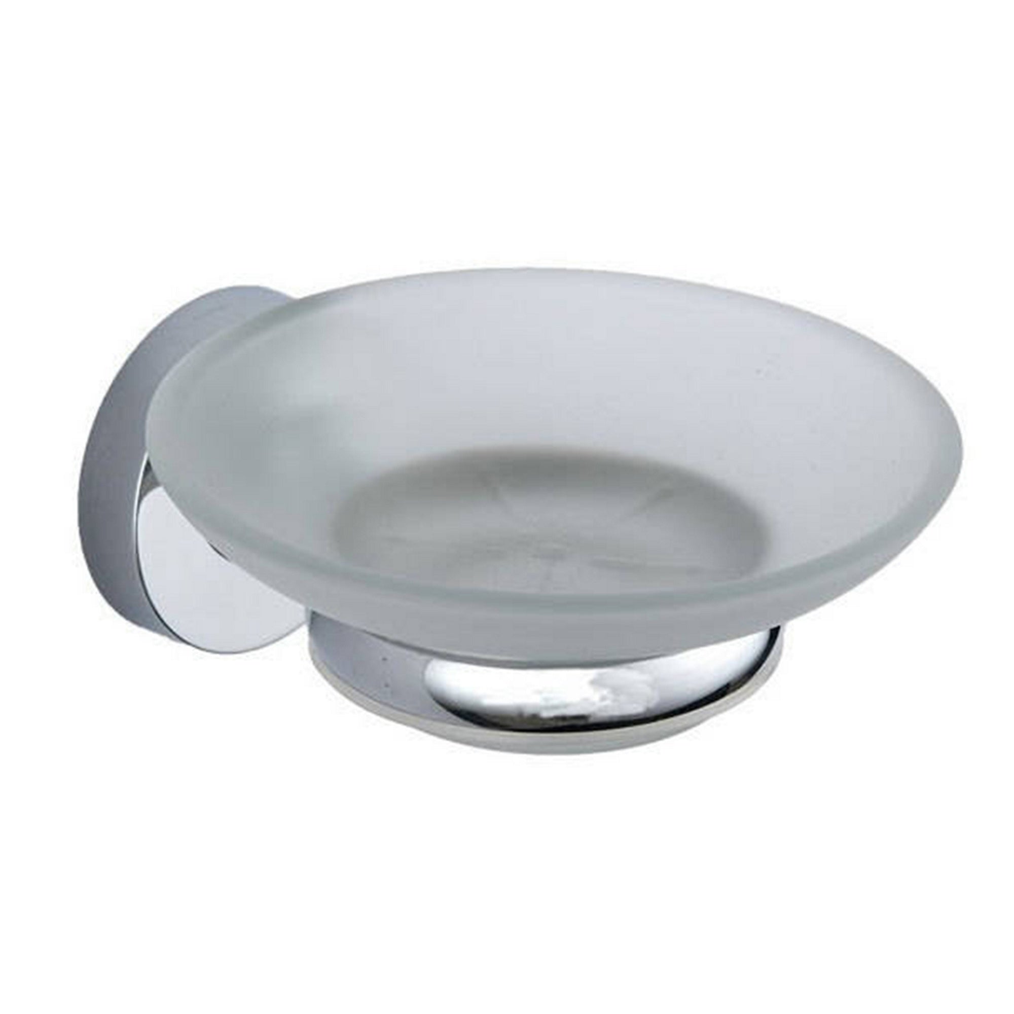 Chrome Plan Soap Dish - Wall Mounted Mild Steel Gloss Finish Modern Design