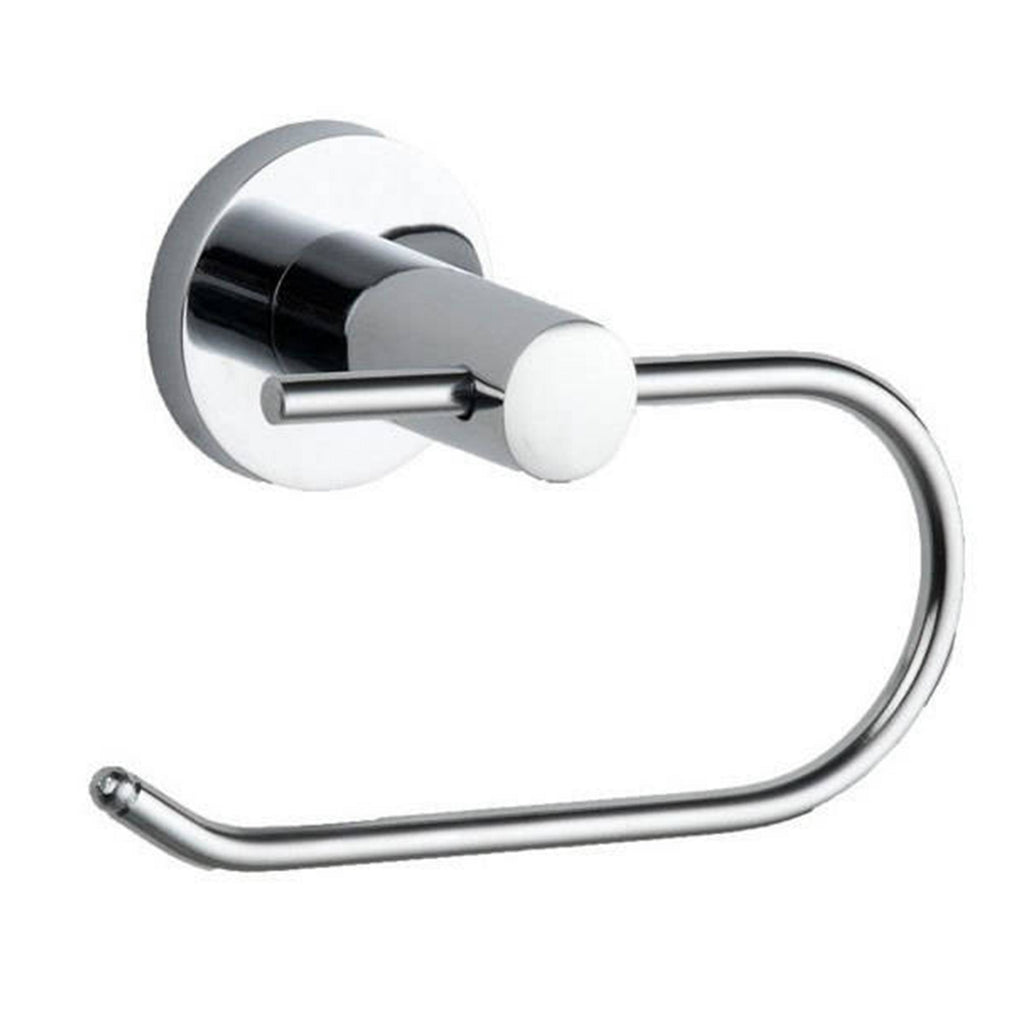 Chrome Plan Toilet Roll Holder - Wall Mounted Mild Steel Gloss Finish Modern Design