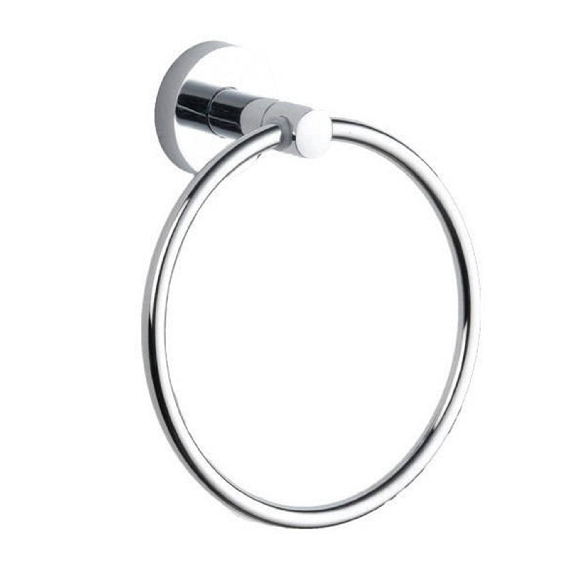 Chrome Plan Towel Ring - Wall Mounted Mild Steel Gloss Finish Modern Design
