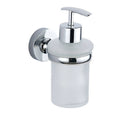 Chrome Plan Soap Dispenser & Holder - Wall Mounted Mild Steel Gloss Finish Modern Design