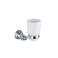 Chrome Astley Tumbler Holder - Wall Mounted Mild Steel Gloss Finish Modern Design
