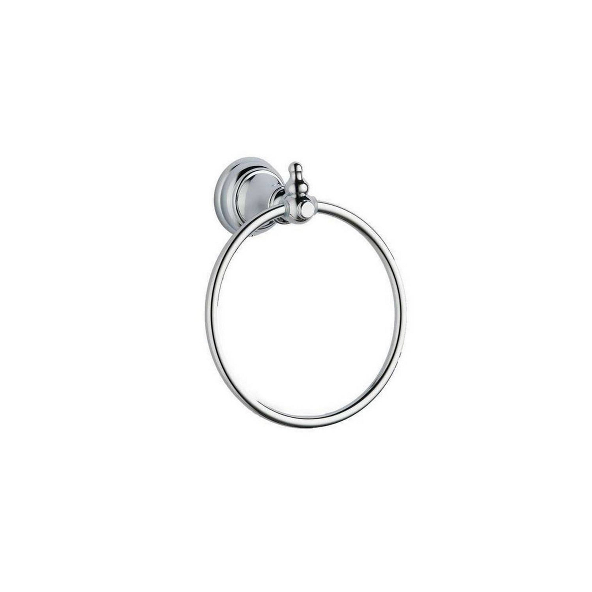 Chrome Towel Ring - Wall Mounted Modern Design Gloss Finish