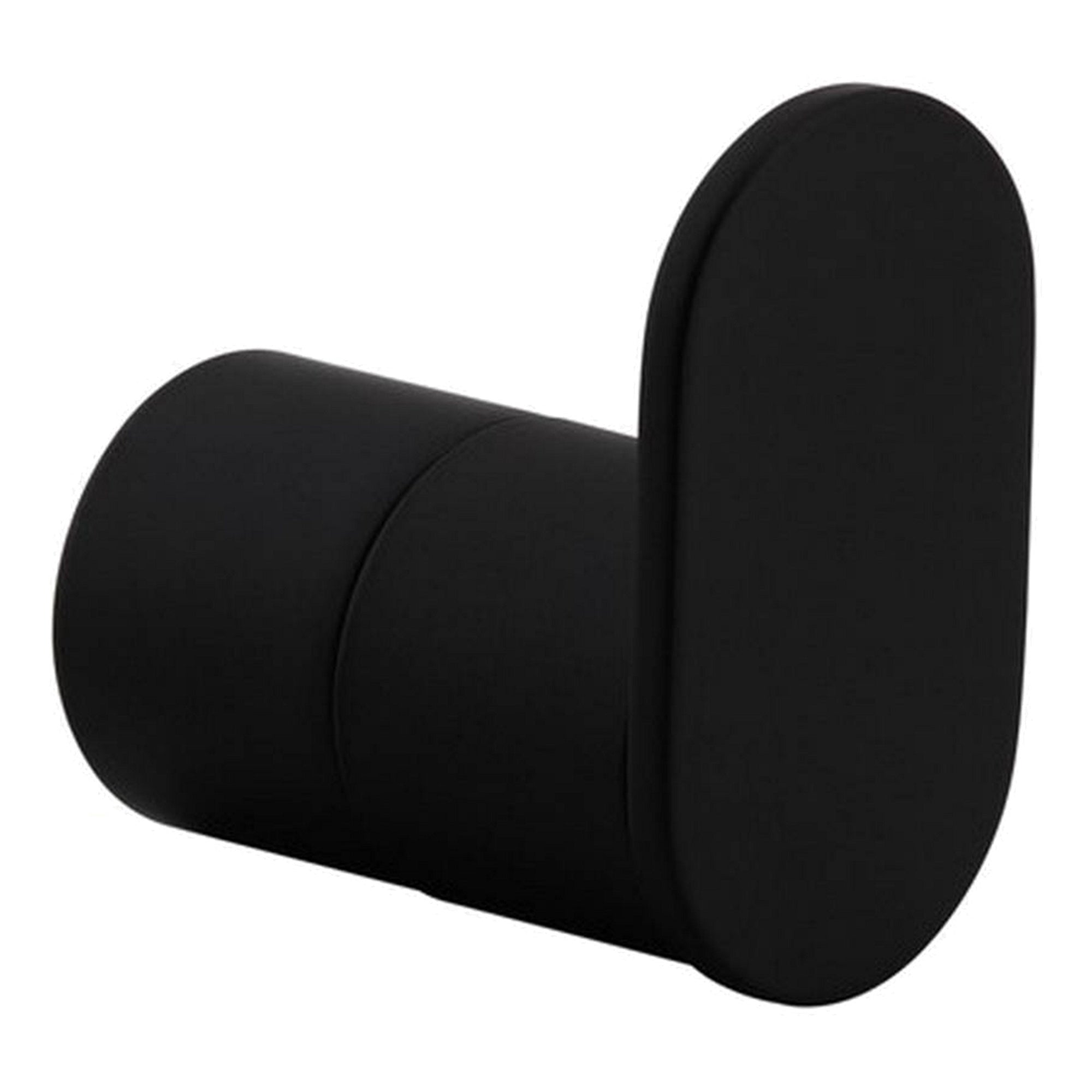Matt Black Round Robe Hook - Wall Mounted Modern Accessory