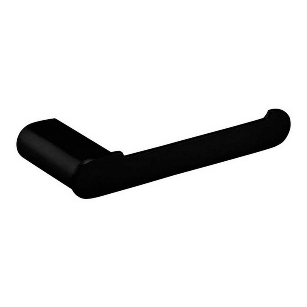 Nero Round Wall Mounted Toilet Roll Holder - Matt Black Modern Design Mild Steel
