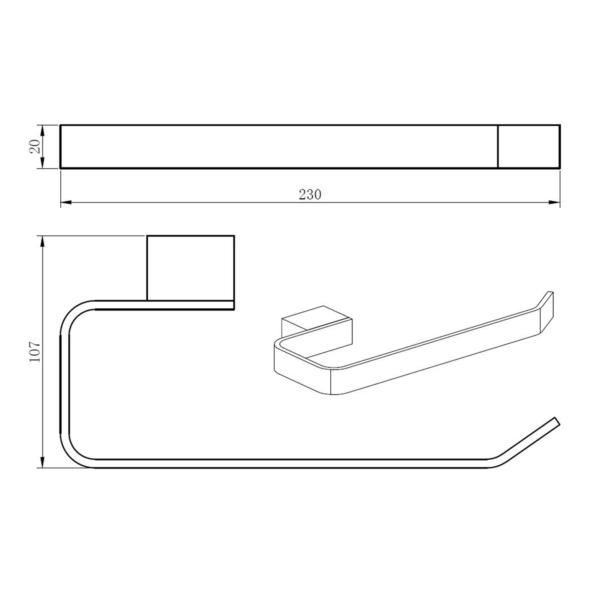Chrome Wall Mounted Premium Towel Rail - Modern Design