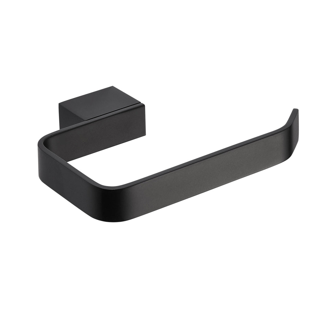 Premium Wall Mounted Matt Black Toilet Paper Holder - Modern Design