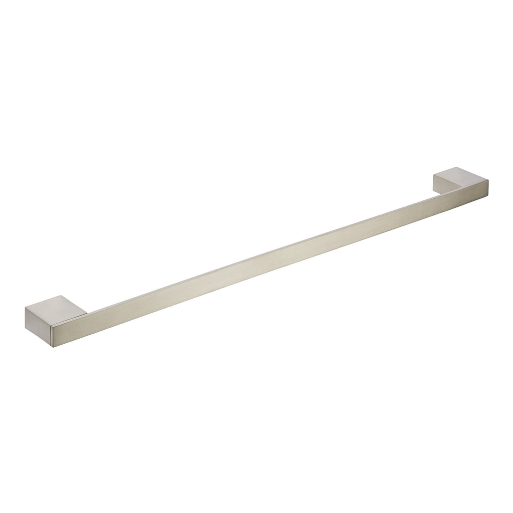 Brushed Nickel Towel Bar - Wall Mounted Modern Bathroom Rail 580mm