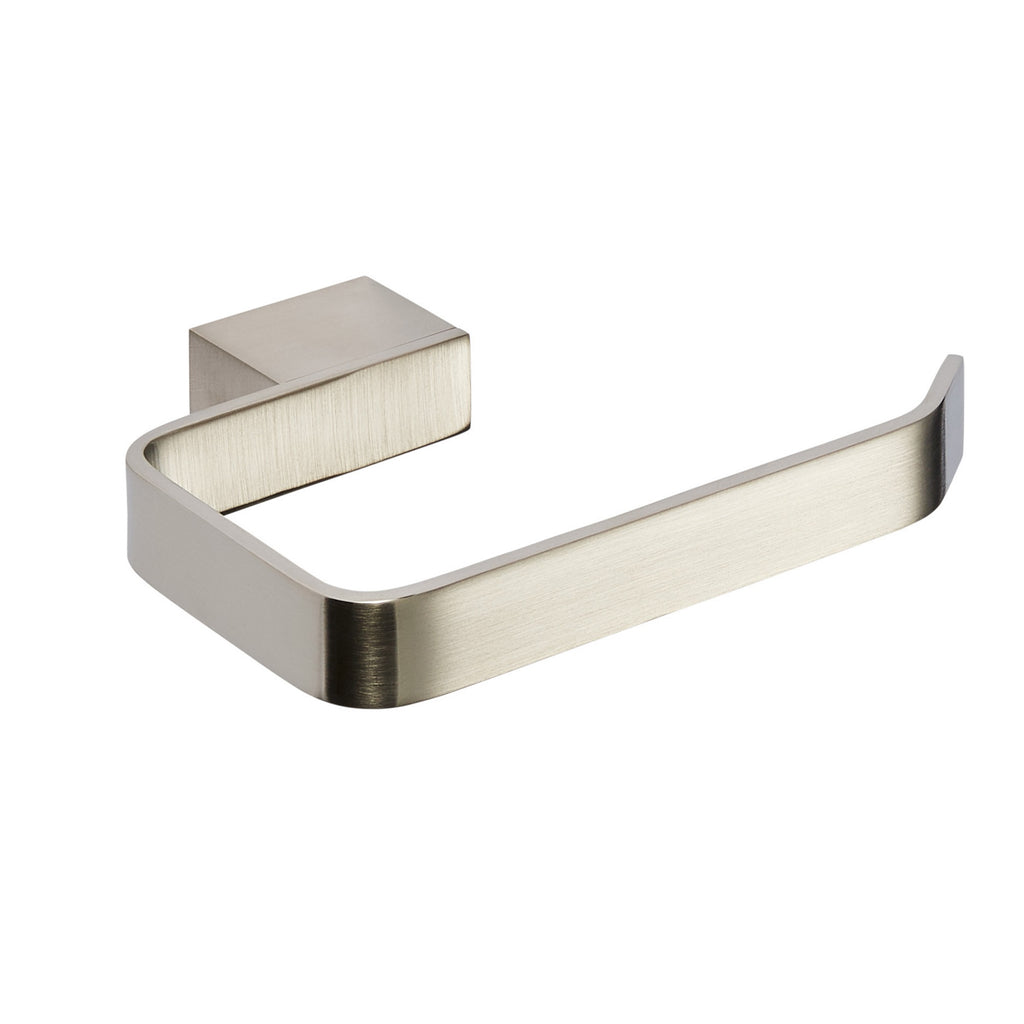 Premium Brushed Nickel Toilet Roll Holder - Wall Mounted Bathroom Paper Holder