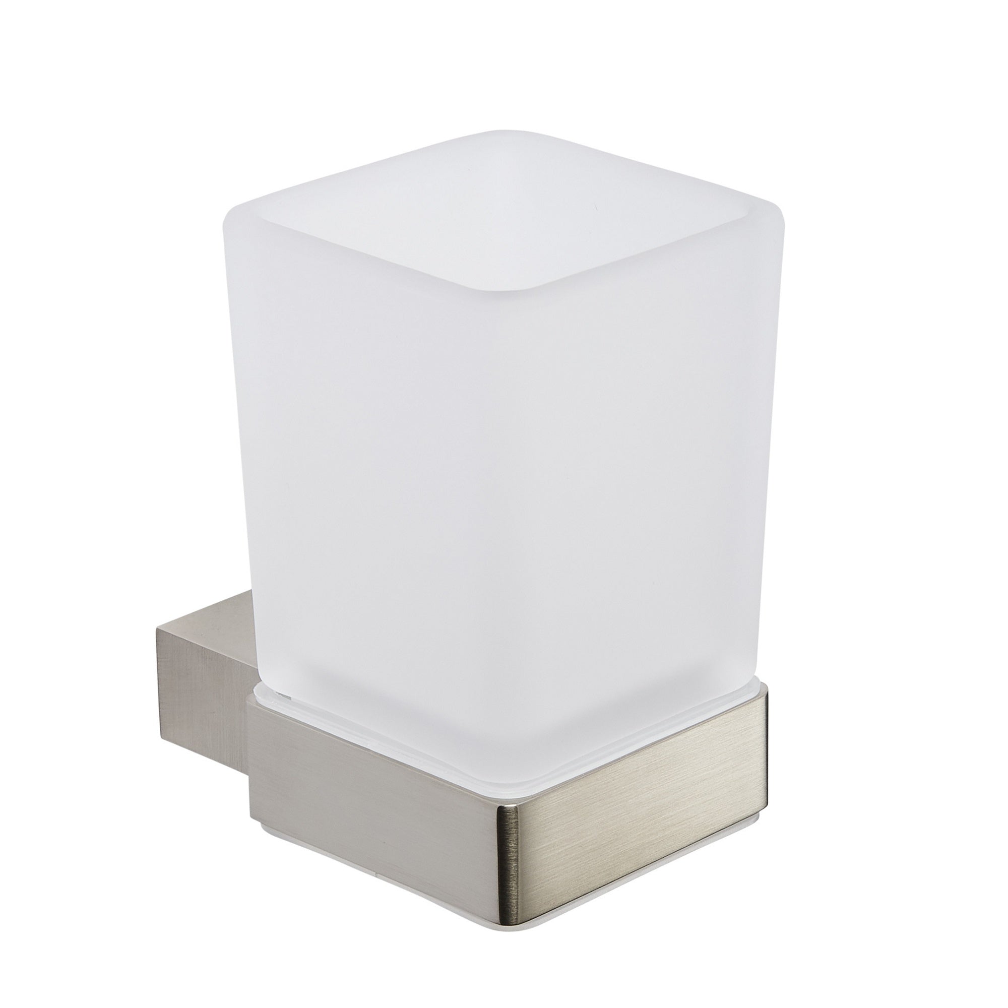 Premium Brushed Nickel Tumbler Holder - Wall Mounted Bathroom Cup Holder