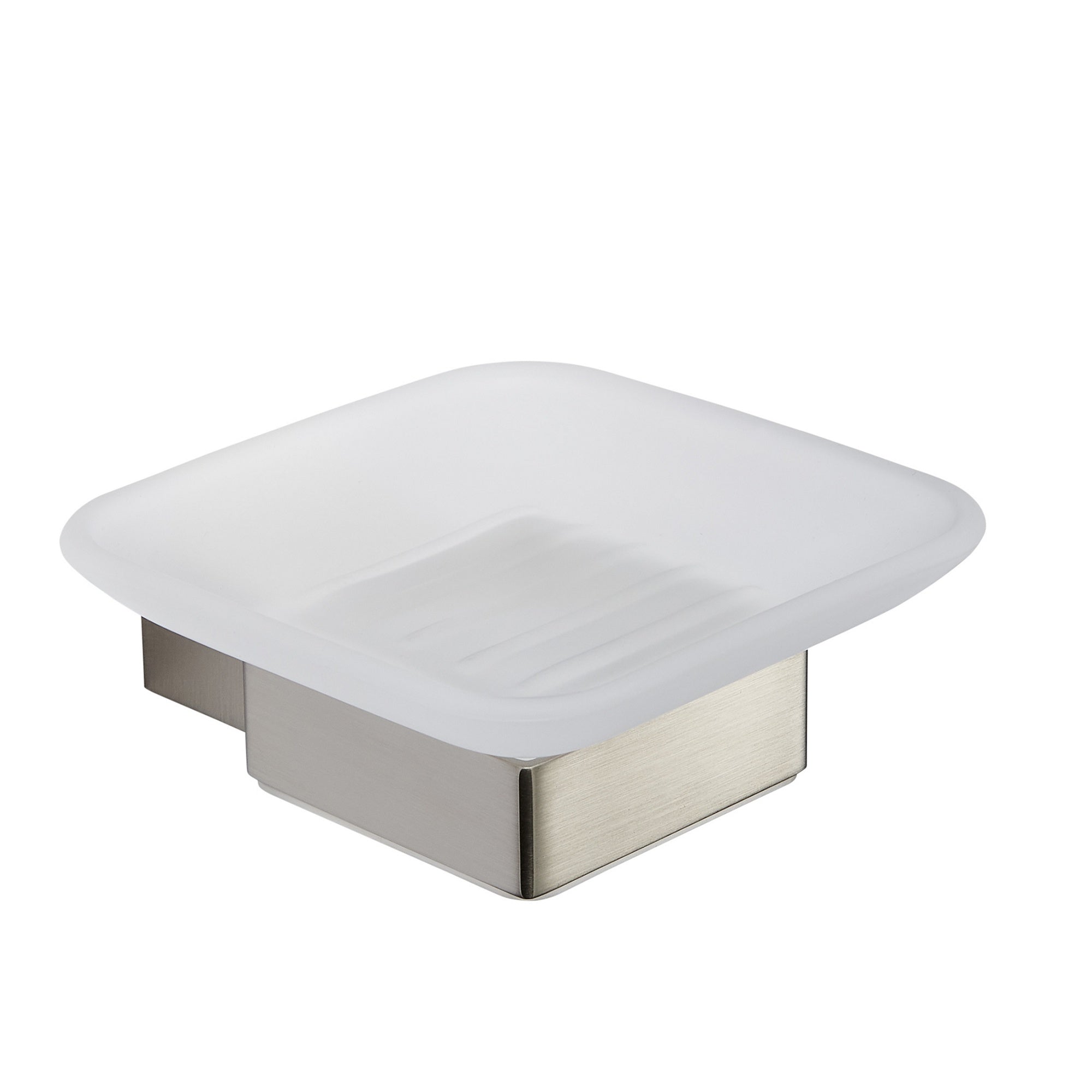 Brushed Nickel Soap Dish Holder - Durable Wall Mounted Design