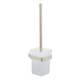Brushed Nickel Toilet Brush Set - Modern Bathroom Cleaning Essential