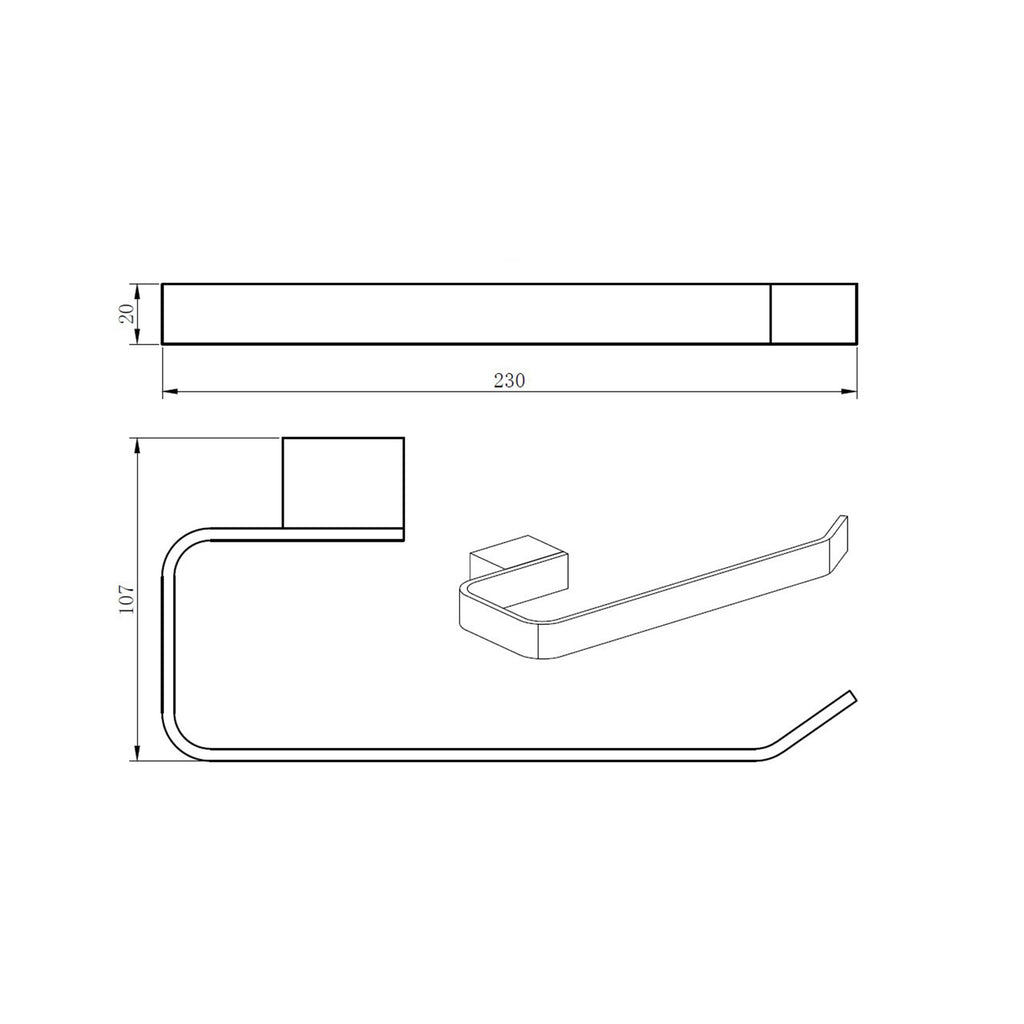 Brushed Brass Towel Rail - Elegant Wall-Mounted Towel Holder