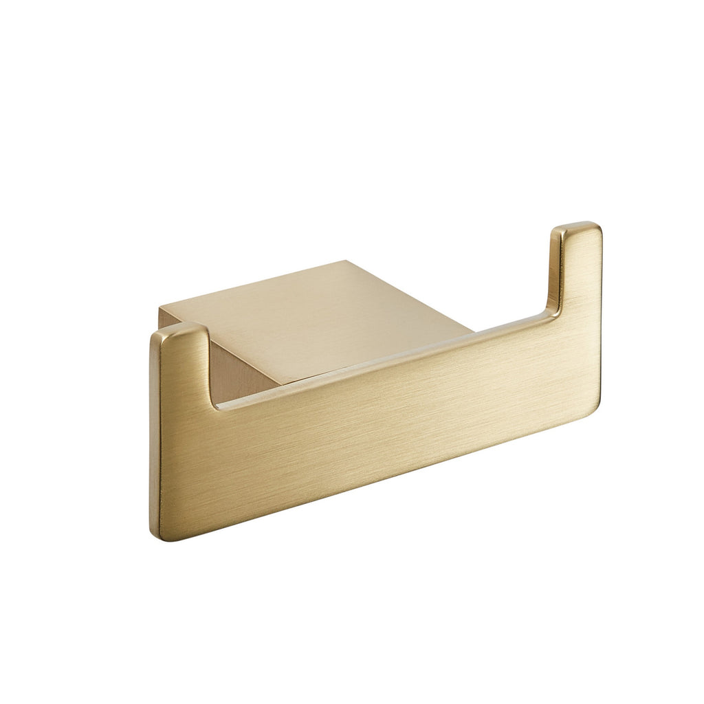 Premium Brushed Brass Robe Hook - Modern Wall Mounted Gloss Finish