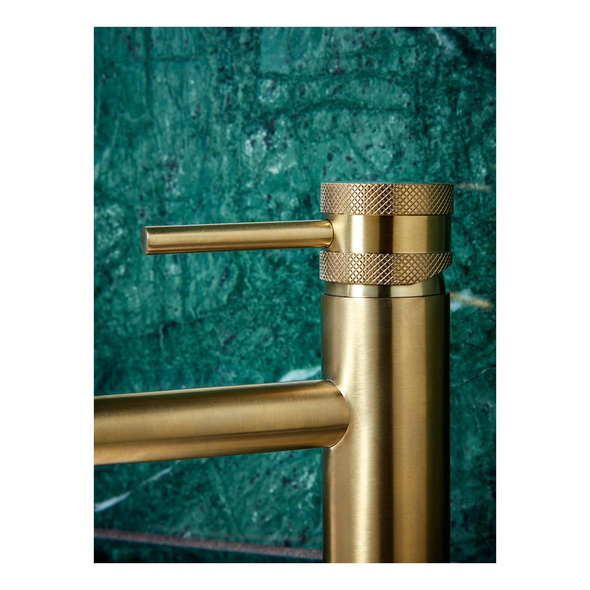 Brushed Brass Tall Basin Tap  Single Lever Mixer Modern Premium