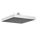 Shower Head Square Chrome 200mm with Swivel Joint - Rainfall Design Easy-Clean Nozzles