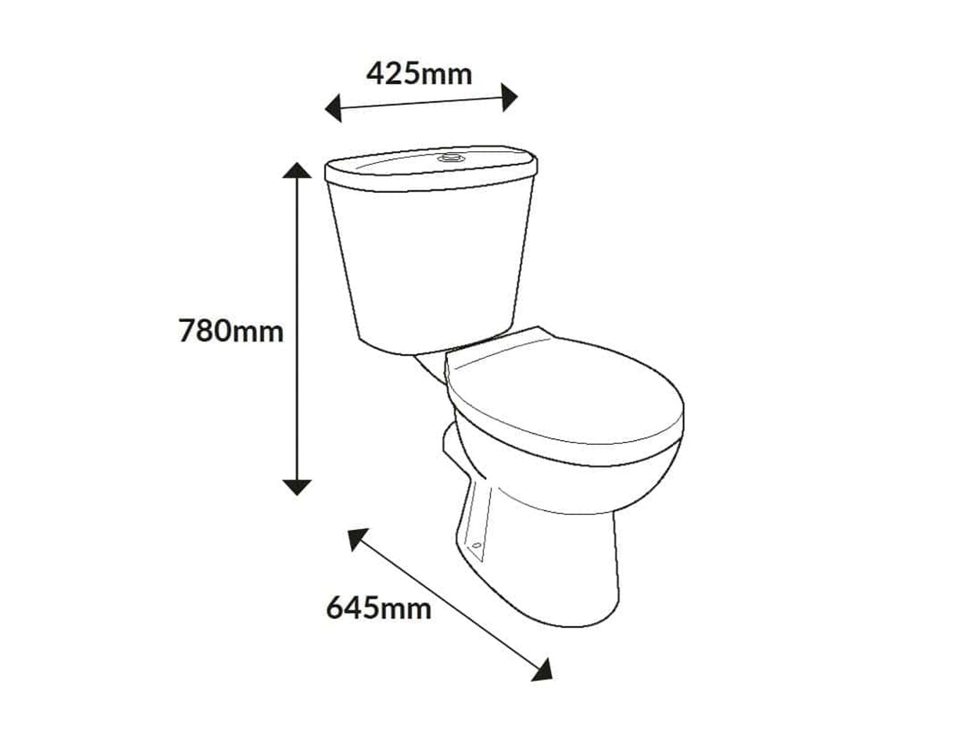 Complete Bathroom Cloakroom Suite Close Coupled Toilet Wall Hung Basin Sink & Tap Trap Set