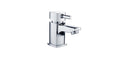 Chrome Square Basin Tap Single Lever Mono Mixer Faucet - Solid Brass Deck Mounted