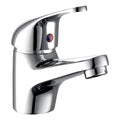 Modern Chrome Single Lever Basin Mixer Tap with Flexi Hoses - Solid Bass Deck Mounted