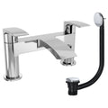 Modern Chrome Waterfall Bath Filler Mixer Tap - Solid Brass Bath Mounted